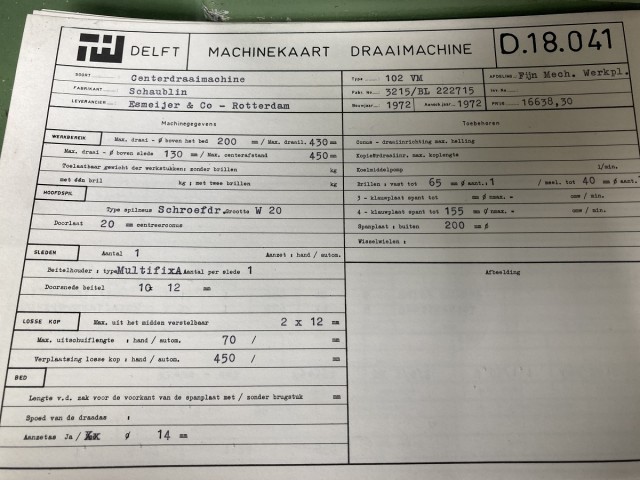 Schaublin 102VM-W20 - 14