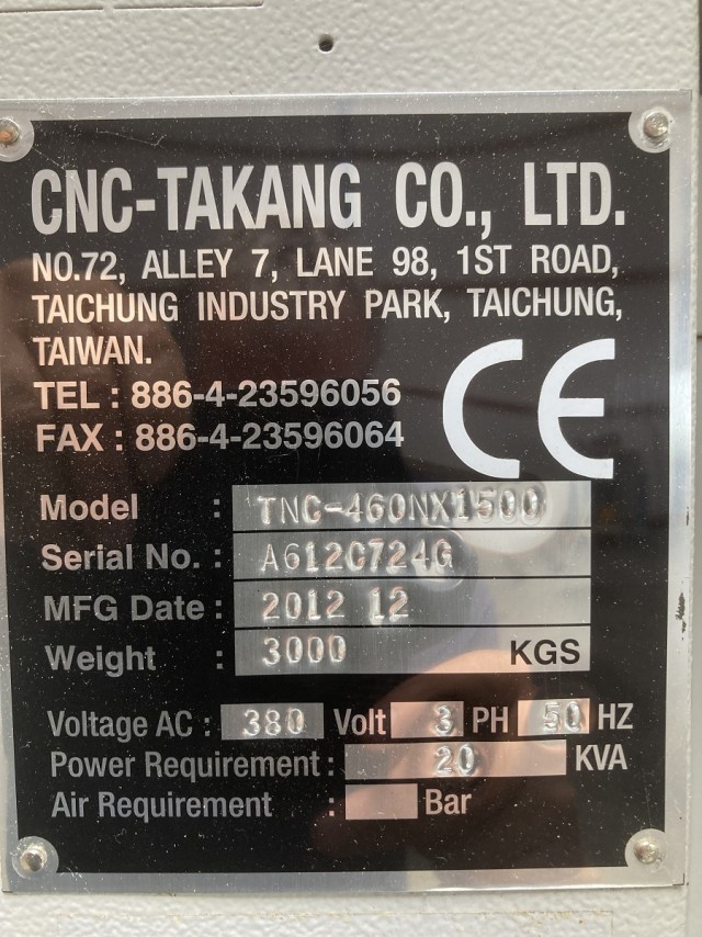 Takang TNC460N x 1500mm - 13